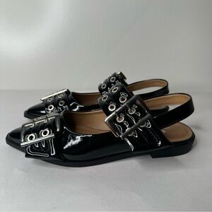 Brand New Stylish Black Slingback Flats Size 5 1/2